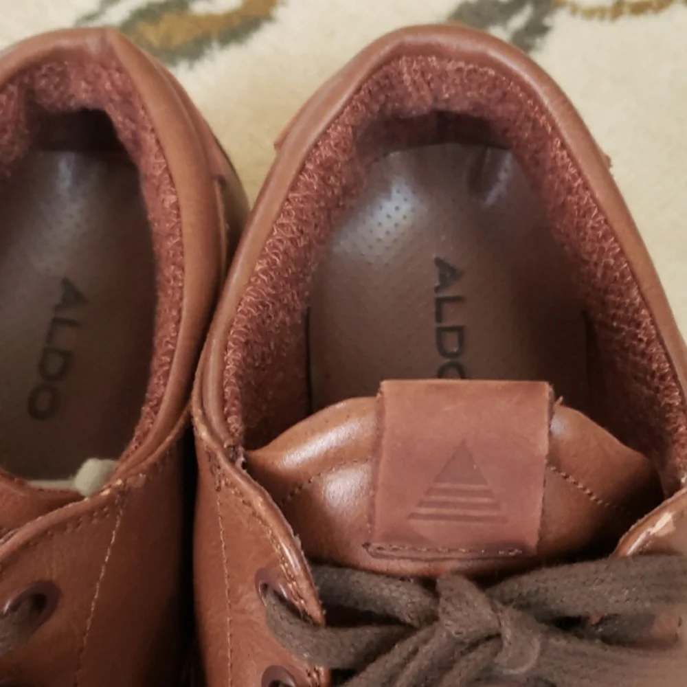 Aldo Mens Nerrawia Casual Shoes Brown Cognac Lace Up Round Toe 9.5 EUR 42.5 - Picture 12 of 16